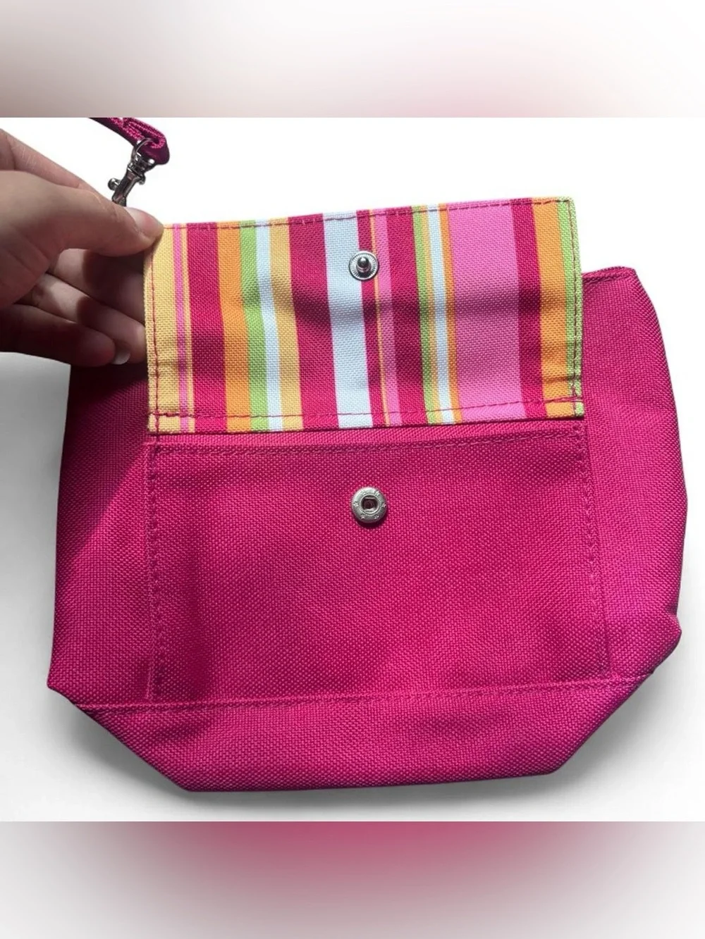 Vintage Y2K 2000s Lancôme cosmetic travel pouch/wristlet